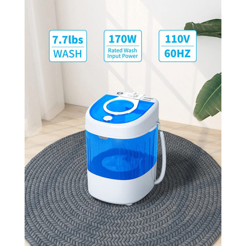 Tabu Mini Portable Washing Machine, Small Washer No Dryer, 7.7lbs Small